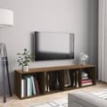 Miniatyrbilde 1 av 8: vidaXL Bokhylle/TV-benk brun eik 143x30x36 cm konstruert tre