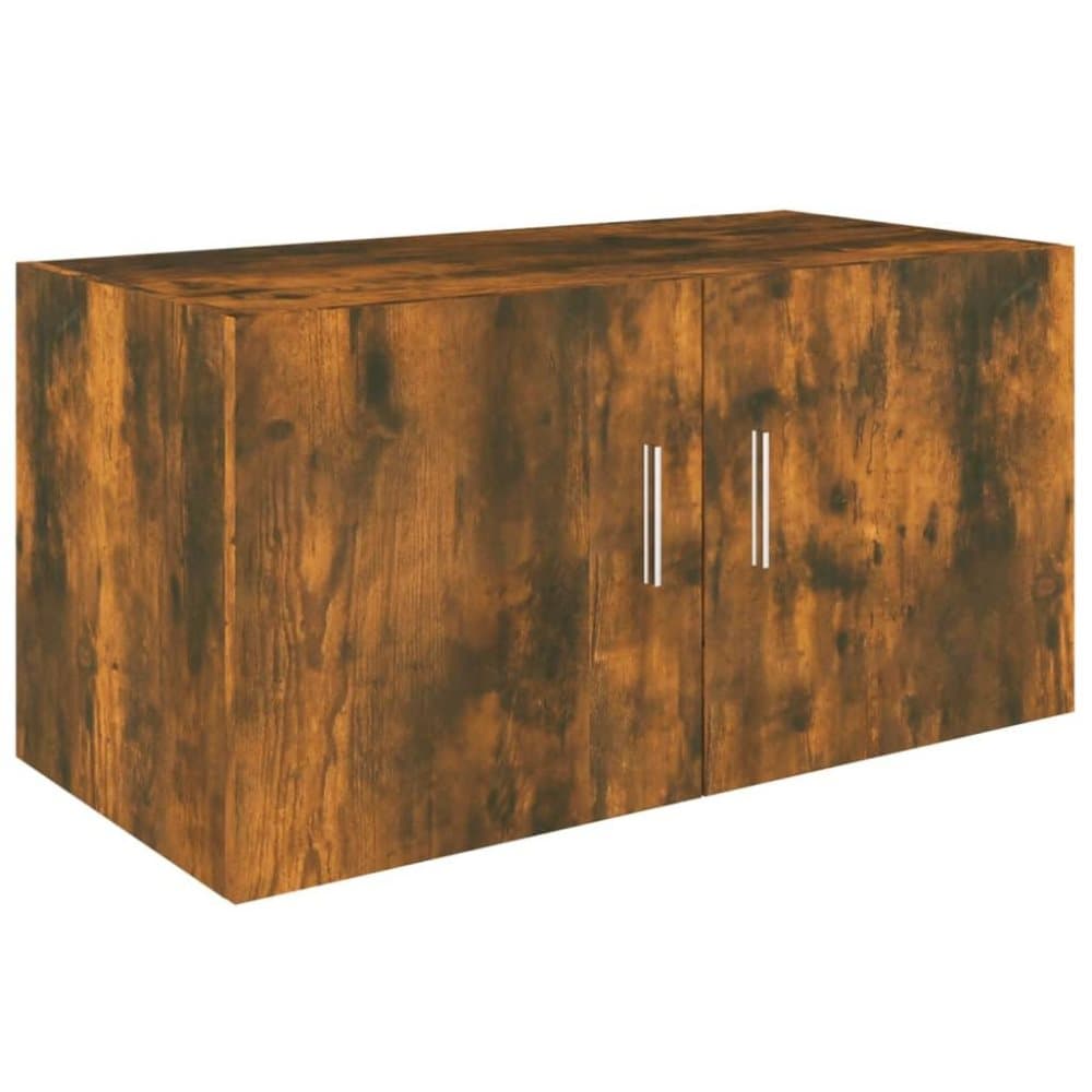 vidaXL Väggmonterat skåp rökfärgad ek 80x39x40 cm konstruerat trä