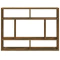 Miniatyrbilde 3 av 6: vidaXL Vegghylle røkt eik 75x16x55 cm konstruert tre