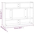 Miniatyrbilde 6 av 6: vidaXL Vegghylle røkt eik 75x16x55 cm konstruert tre