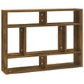 Miniatyrbilde 2 av 6: vidaXL Vegghylle røkt eik 75x16x55 cm konstruert tre