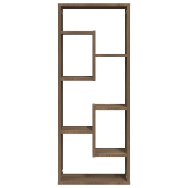 vidaXL Vägghylla brun ek 36x16x90 cm konstruerat trä