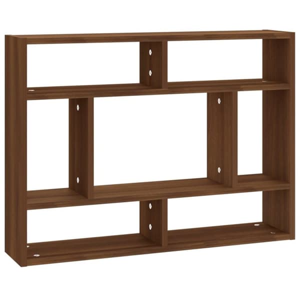 vidaXL Vägghylla brun ek 75x16x55 cm konstruerat trä