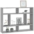Miniatyrbilde 5 av 7: vidaXL Vegghylle grå sonoma 75x16x55 cm konstruert tre