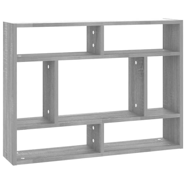 vidaXL Vegghylle grå sonoma 75x16x55 cm konstruert tre