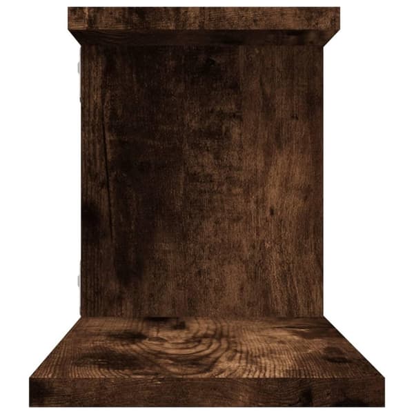 vidaXL Veggmontert TV-hylle røkt eik 125x18x23 cm konstruert tre