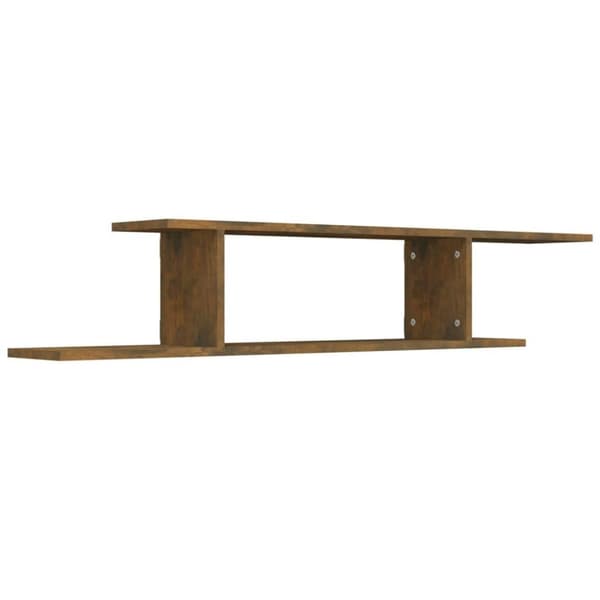vidaXL Veggmontert TV-hylle røkt eik 125x18x23 cm konstruert tre