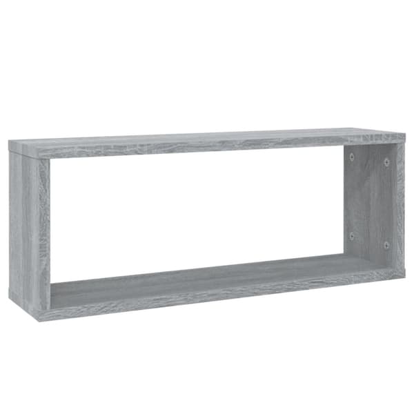 vidaXL Vegghyller kube 6 stk grå sonoma 60x15x23 cm konstruert tre