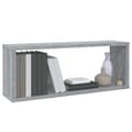 Miniatyrbilde 8 av 9: vidaXL Vegghyller kube 6 stk grå sonoma 60x15x23 cm konstruert tre