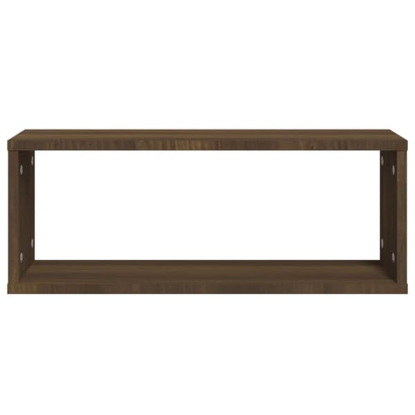vidaXL Vegghyller kube 4 stk brun eik 60x15x23 cm konstruert tre