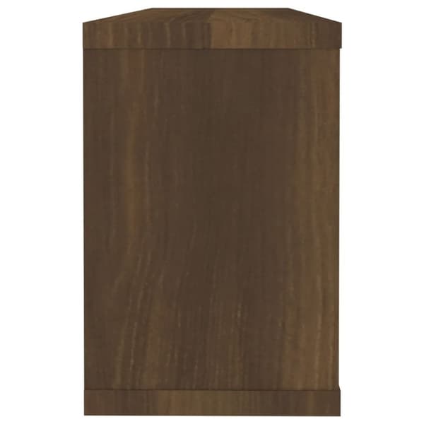 vidaXL Vegghyller kube 4 stk brun eik 60x15x23 cm konstruert tre