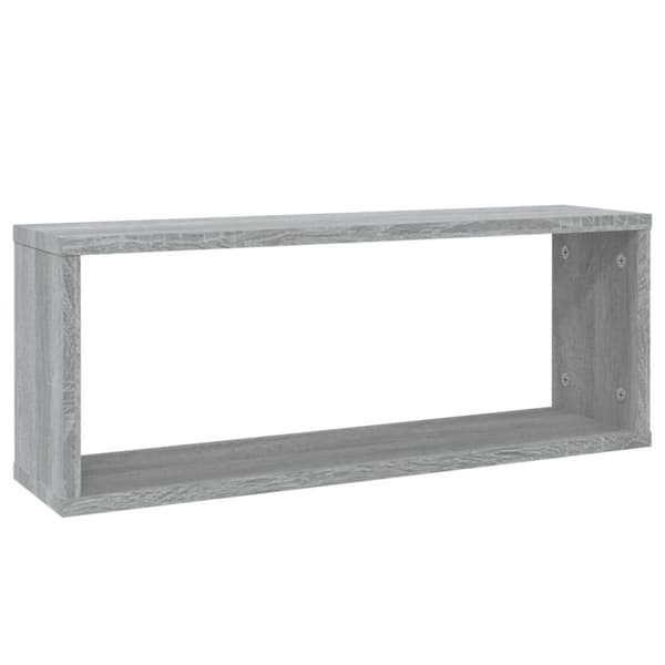 vidaXL Vägghyllor 2 st grå sonoma 60x15x23 cm konstruerat trä
