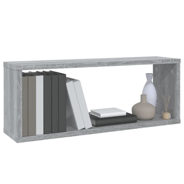 vidaXL Vägghyllor 2 st grå sonoma 60x15x23 cm konstruerat trä