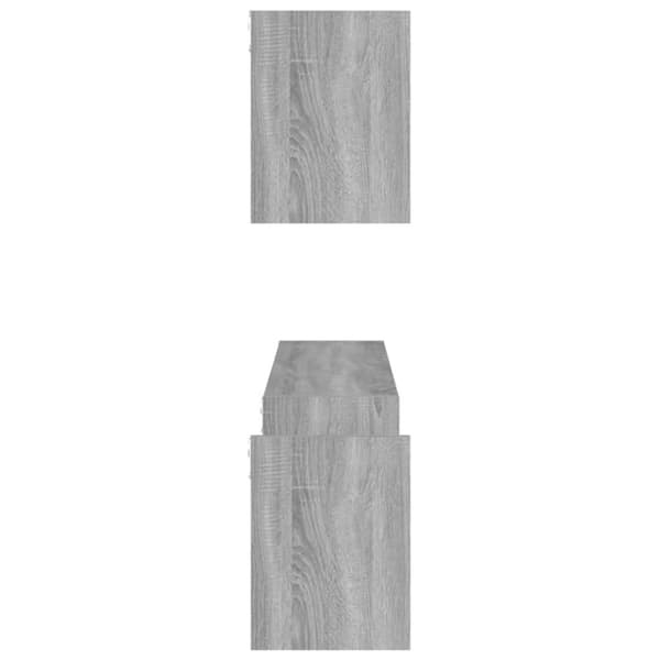 vidaXL Vegghyller 2 stk grå sonoma 100x15x20 cm konstruert tre