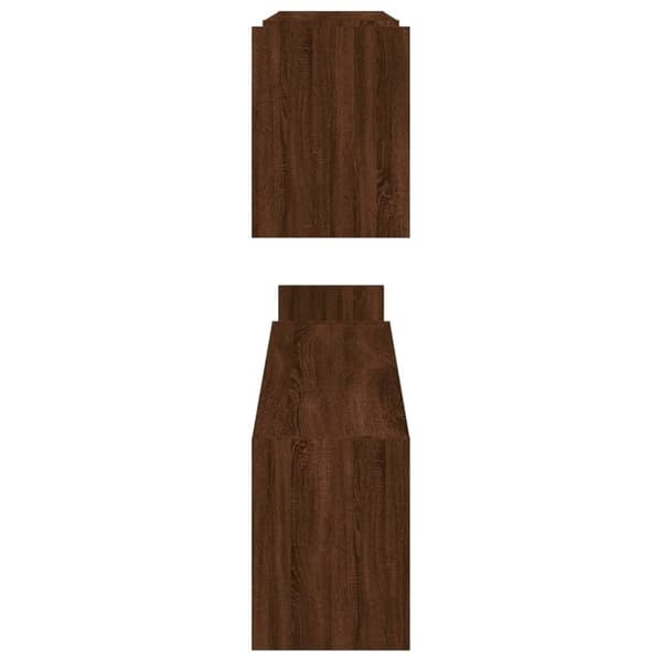 vidaXL Vägghyllor 2 st brun ek 100x15x20 cm konstruerat trä