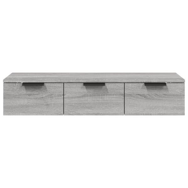 vidaXL Veggskap grå sonoma 102x30x20 cm konstruert tre