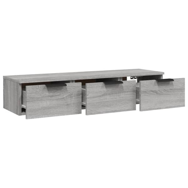 vidaXL Veggskap grå sonoma 102x30x20 cm konstruert tre