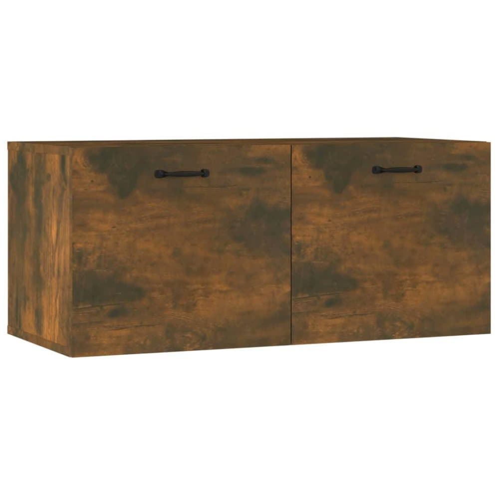 vidaXL Tv-bänk rökfärgad ek 80x35x36,5 cm konstruerat trä