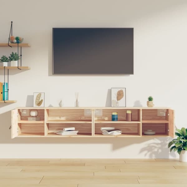 vidaXL Väggskåp 2 st 80x30x30 cm massiv furu