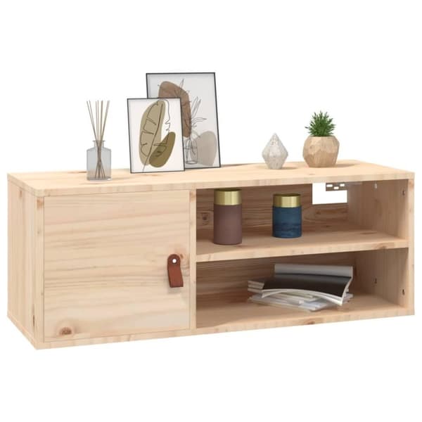 vidaXL Veggskap 80x30x30 cm heltre furu