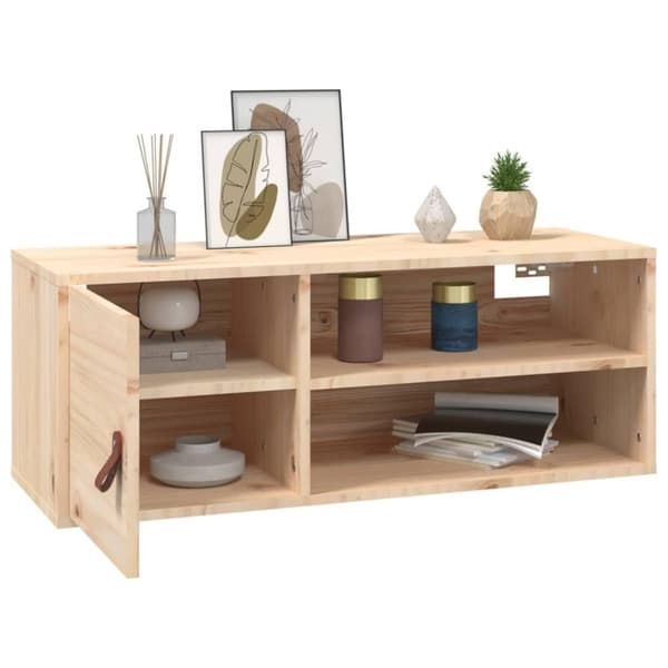vidaXL Veggskap 80x30x30 cm heltre furu