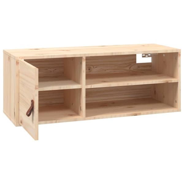 vidaXL Veggskap 80x30x30 cm heltre furu