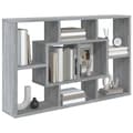 Miniatyrbilde 4 av 8: vidaXL Vegghylle grå sonoma 85x16x52,5 cm konstruert tre