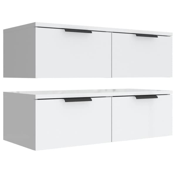 vidaXL Väggskåp 2 st vit 68x30x20 cm konstruerat trä