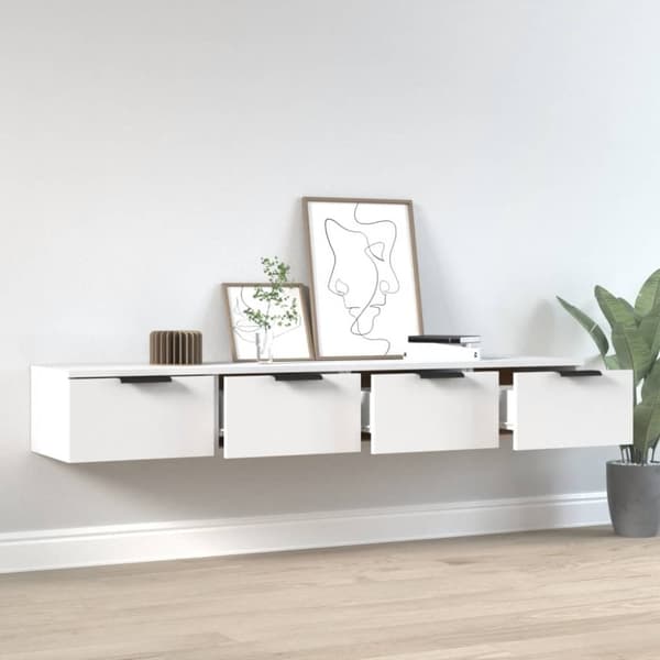 vidaXL Väggskåp 2 st vit 68x30x20 cm konstruerat trä
