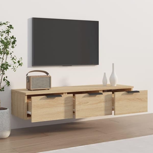 vidaXL vægskab 102x30x20 cm konstrueret træ sonoma-eg