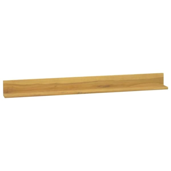 vidaXL væghylder 2 stk. 110x10x10 cm massivt teaktræ