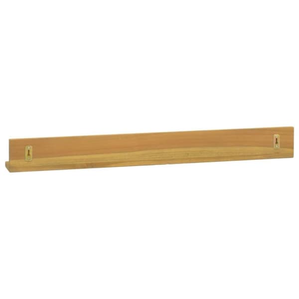 vidaXL væghylder 2 stk. 90x10x10 cm massivt teaktræ