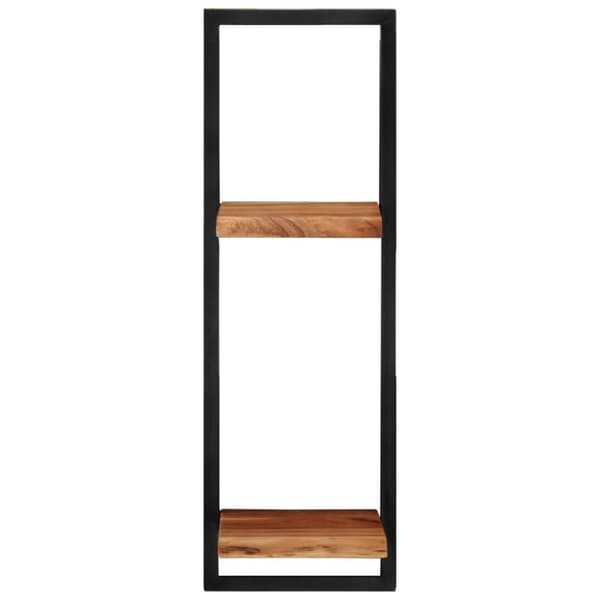 vidaXL Seinähyllyt 2 kpl 25x25x75 cm täysi akasiapuu ja teräs