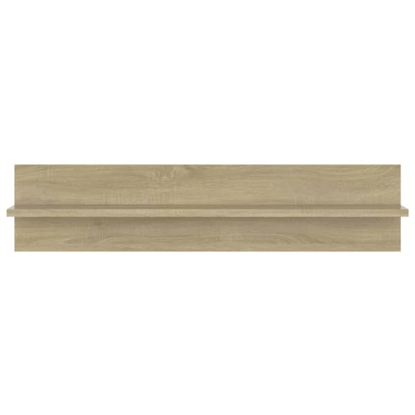 vidaXL væghylder 2 stk. 80x11,5x18 cm spånplader sonoma-eg