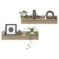 Miniatyrbillede 7 af 9: vidaXL væghylder 2 stk. 80x11,5x18 cm spånplader sonoma-eg