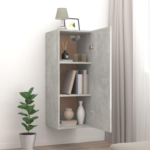 vidaXL vægskab 34,5x34x90 cm konstrueret træ betongrå