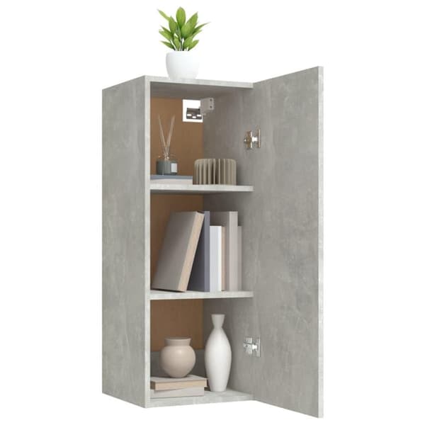 vidaXL vægskab 34,5x34x90 cm konstrueret træ betongrå