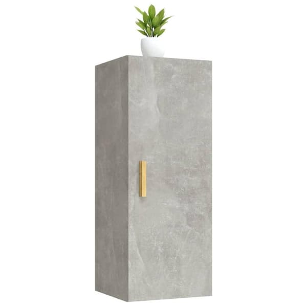 vidaXL vægskab 34,5x34x90 cm konstrueret træ betongrå