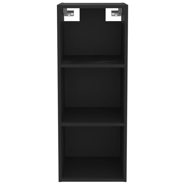 vidaXL vægskab 34,5x32,5x90 cm konstrueret træ sort