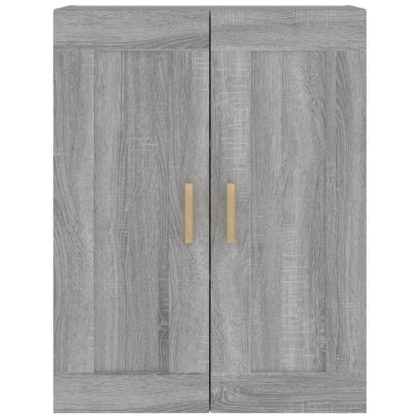 vidaXL vægskab 69,5x32,5x90 cm konstrueret træ grå sonoma-eg
