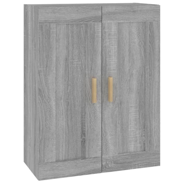 vidaXL vægskab 69,5x32,5x90 cm konstrueret træ grå sonoma-eg