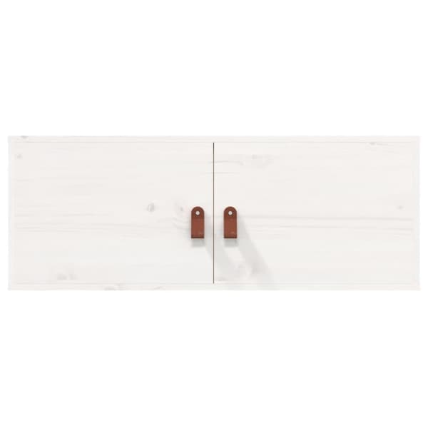 vidaXL vægskab 80x30x30 cm massivt fyrretræ hvid