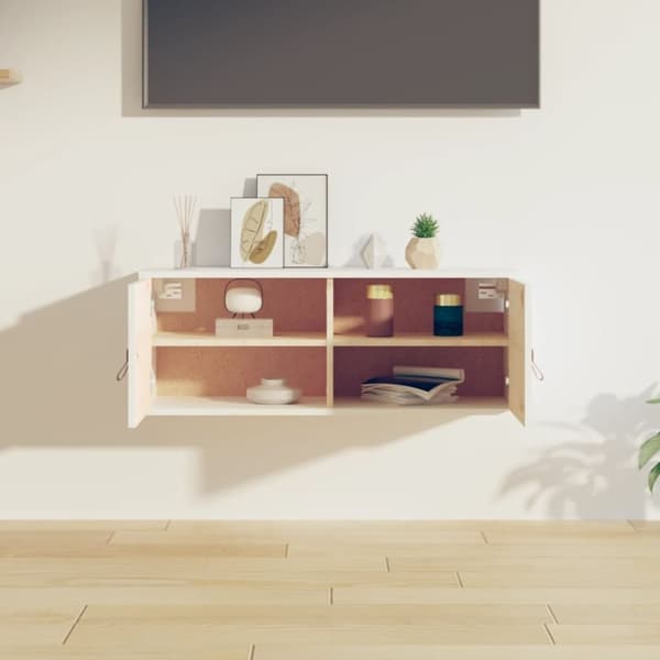 vidaXL vægskab 80x30x30 cm massivt fyrretræ hvid