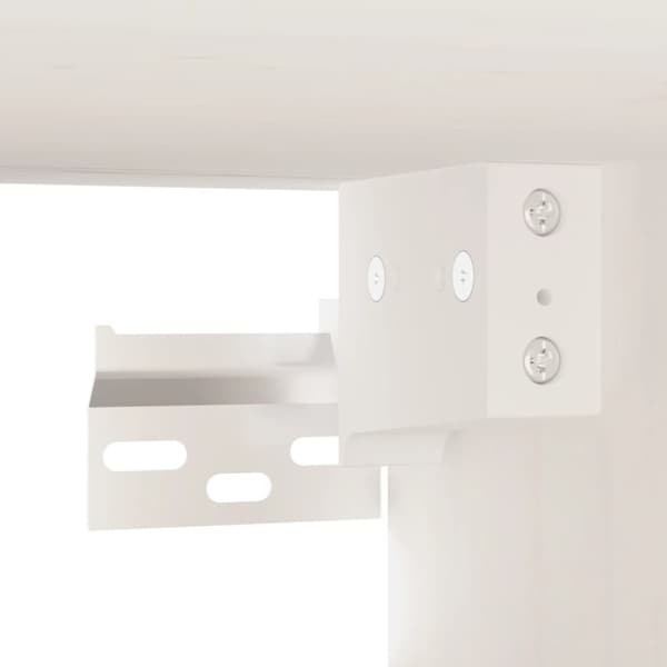 vidaXL vægskab 80x30x30 cm massivt fyrretræ hvid