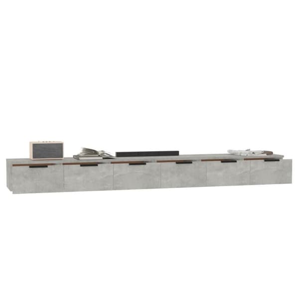 vidaXL vægskabe 2 stk. 102x30x20 cm konstrueret træ betongrå