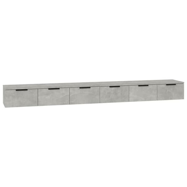 vidaXL vægskabe 2 stk. 102x30x20 cm konstrueret træ betongrå