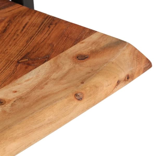 vidaXL Vägghyllor 2 st 40x24x35 cm massivt akaciaträ och stål