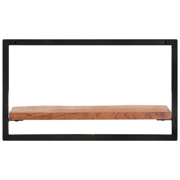 vidaXL Vägghyllor 2 st 60x25x35 cm massivt akaciaträ och stål