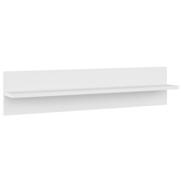 vidaXL Vegghyller 2 stk hvit 80x11,5x18 cm konstruert tre