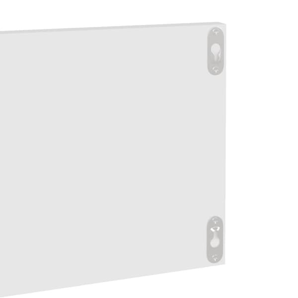 vidaXL Vegghyller 2 stk hvit 80x11,5x18 cm konstruert tre